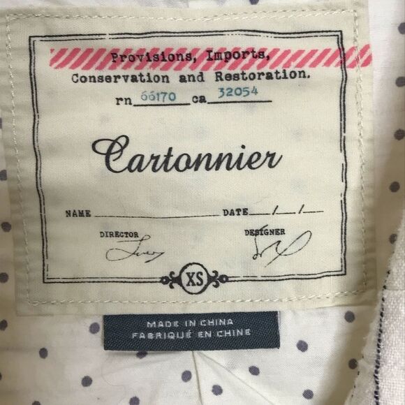 Anthropologie Cartonnier Striped Double Breasted Blazer with Pockets XS - Picture 6 of 7